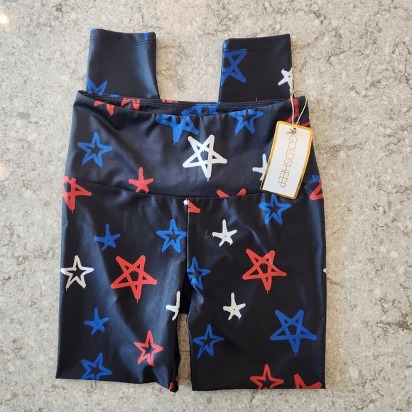 GOLDSHEEP PATRIOTIC LEGGINS - Picture 1 of 7